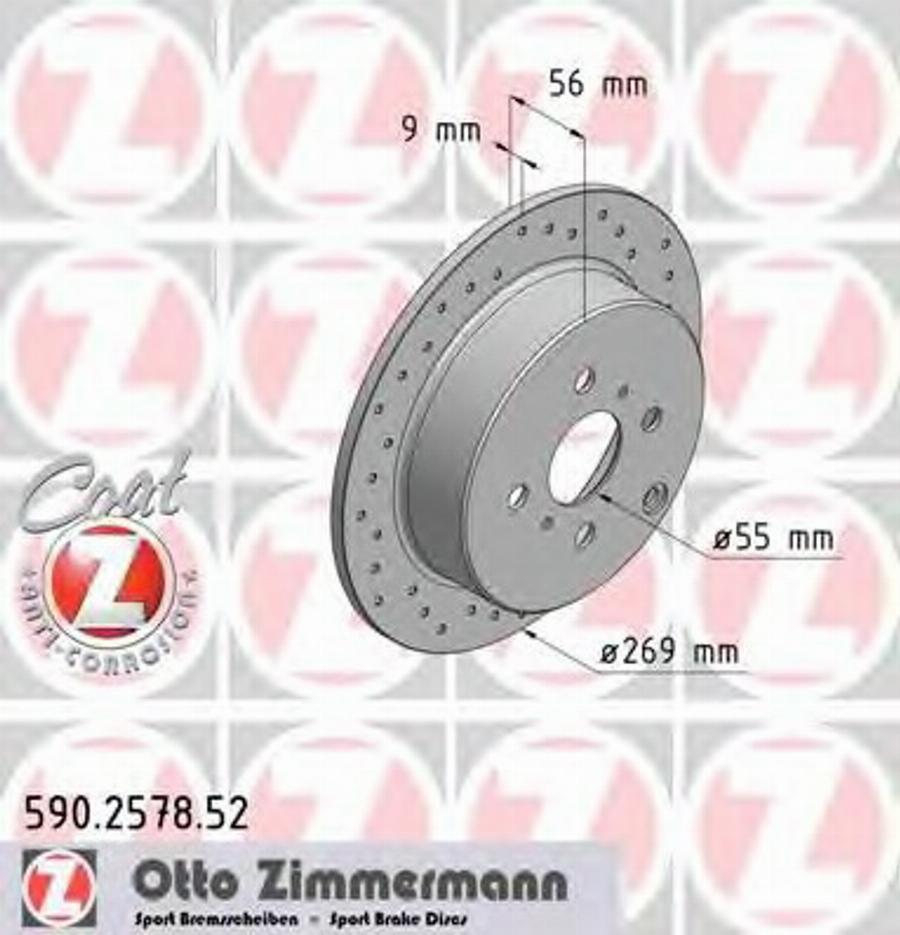 Zimmermann 590.2578.52 - Bremžu diski ps1.lv