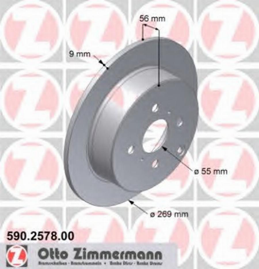 Zimmermann 590.2578.00 - Bremžu diski ps1.lv