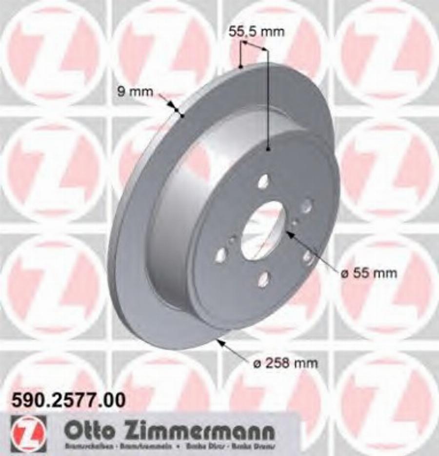 Zimmermann 590.2577.00 - Bremžu diski ps1.lv