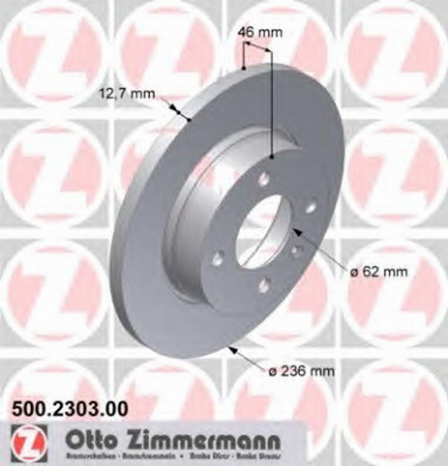 Zimmermann 500230300 - Bremžu diski ps1.lv