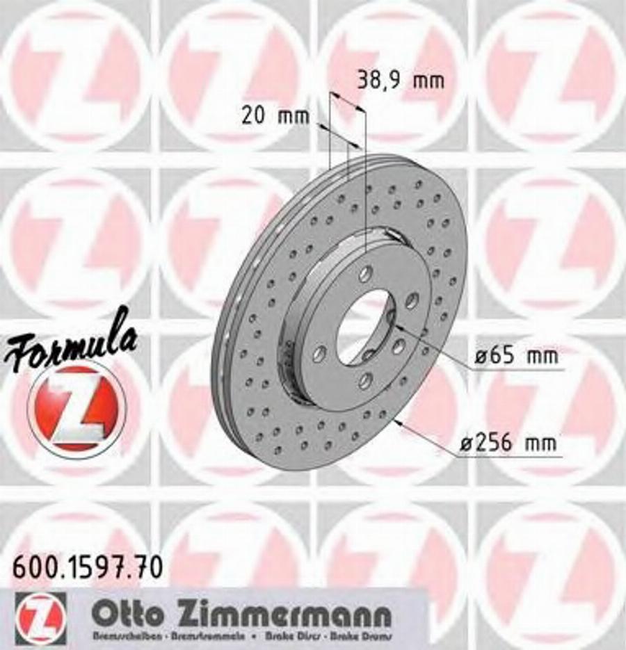 Zimmermann 600.1597.70 - Bremžu diski ps1.lv