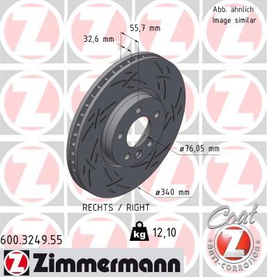 Zimmermann 600.3249.55 - Bremžu diski ps1.lv