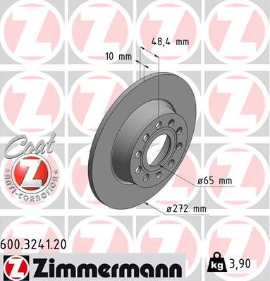 Zimmermann 600.3241.20 - Bremžu diski ps1.lv