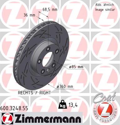 Zimmermann 600.3248.55 - Bremžu diski ps1.lv