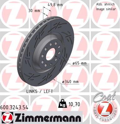 Zimmermann 600.3243.54 - Bremžu diski ps1.lv