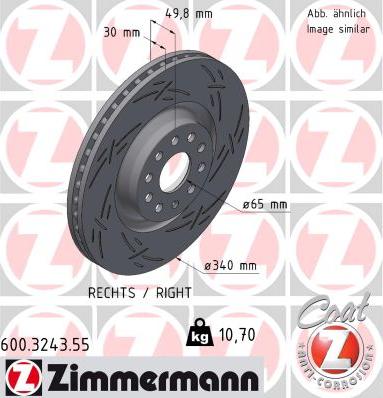 Zimmermann 600.3243.55 - Bremžu diski ps1.lv