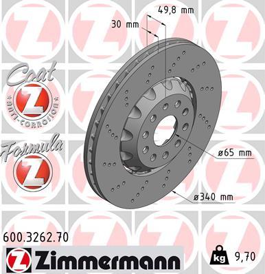 Zimmermann 600.3262.70 - Bremžu diski ps1.lv