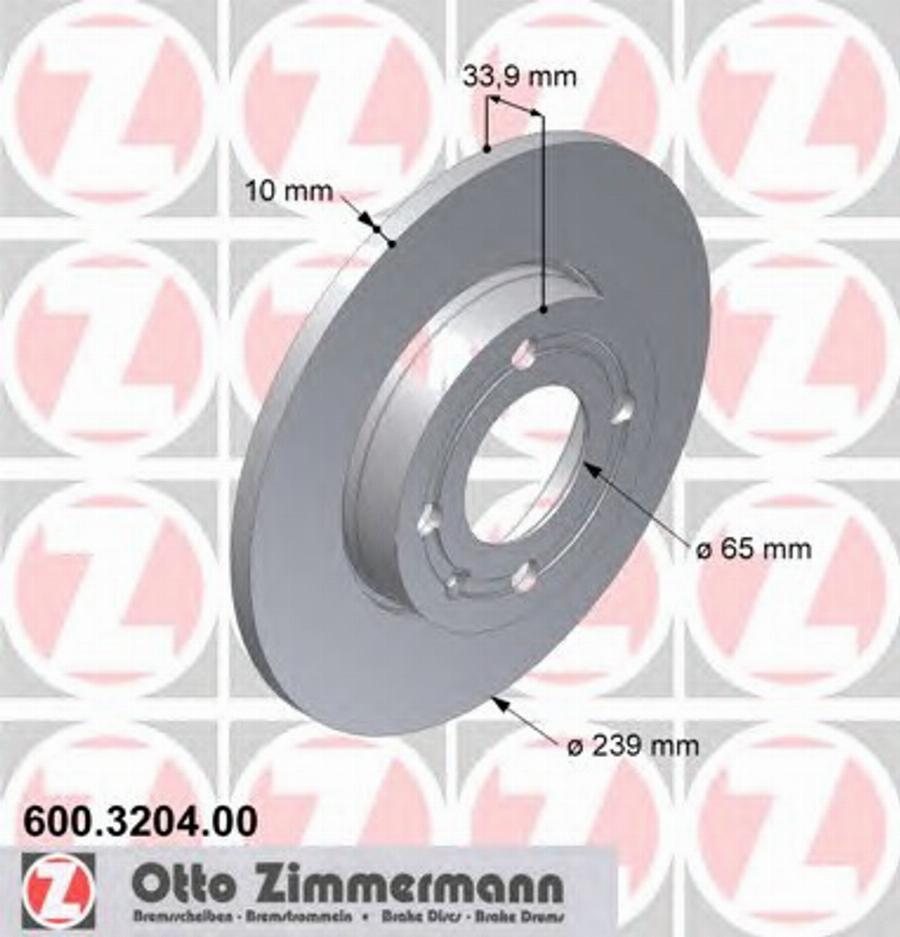 Zimmermann 600 3204 00 - Bremžu diski ps1.lv