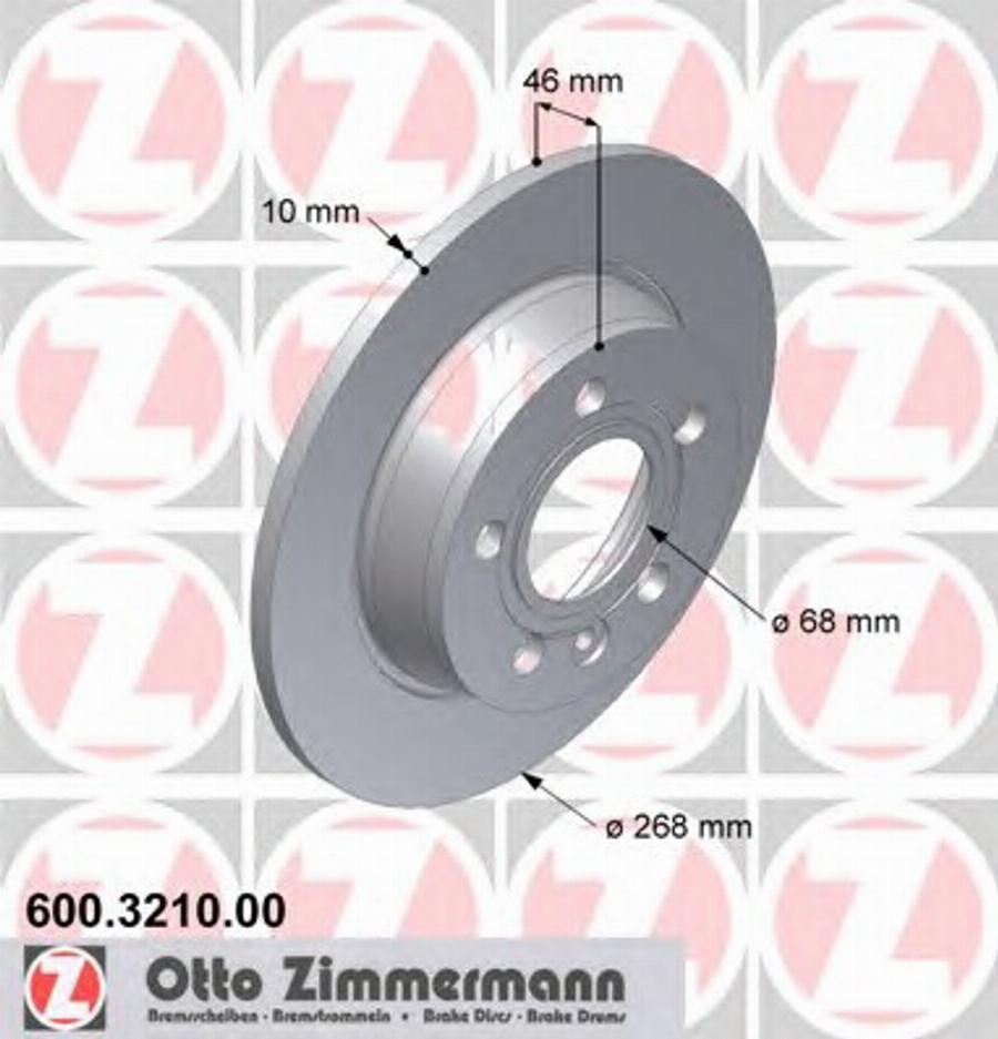 Zimmermann 600 3210 00 - Bremžu diski ps1.lv