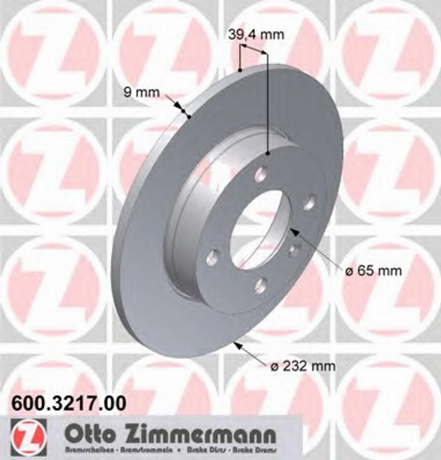 Zimmermann 600.3217.00 - Bremžu diski ps1.lv