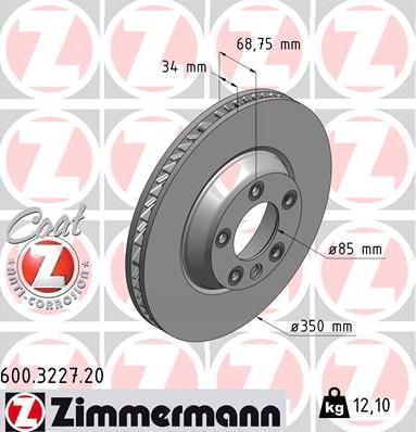 Zimmermann 600.3227.20 - Bremžu diski ps1.lv