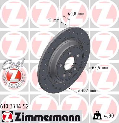 Zimmermann 610.3714.52 - Bremžu diski ps1.lv