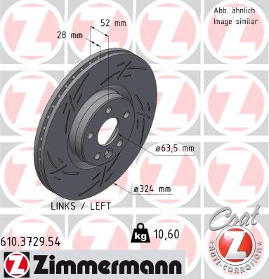 Zimmermann 610.3729.54 - Bremžu diski ps1.lv