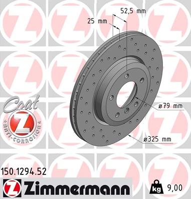 Zimmermann 150.1294.52 - Bremžu diski ps1.lv