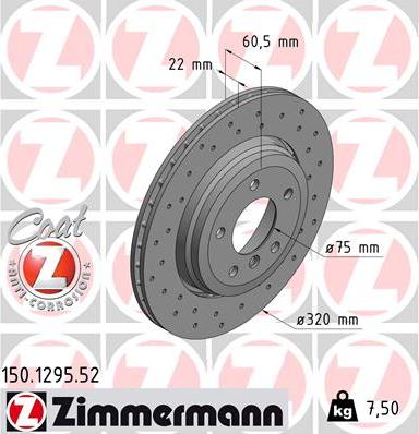 Zimmermann 150.1295.52 - Bremžu diski ps1.lv