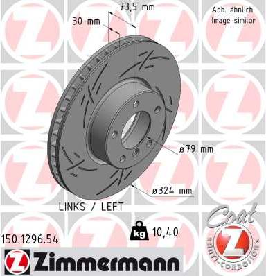 Zimmermann 150.1296.54 - Bremžu diski ps1.lv