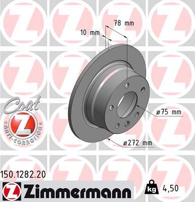 Zimmermann 150.1282.20 - Bremžu diski ps1.lv