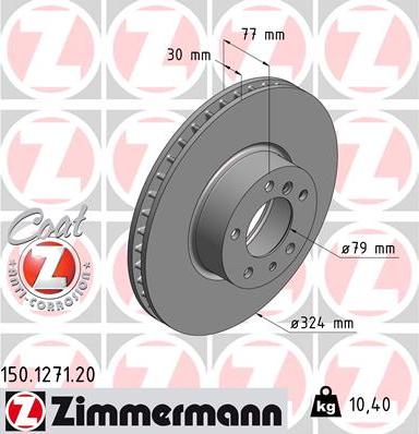 Zimmermann 150.1271.20 - Bremžu diski ps1.lv