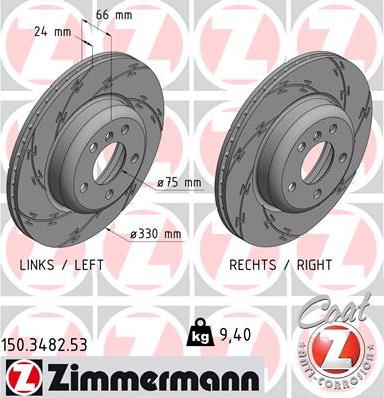 Zimmermann 150.3482.53 - Bremžu diski ps1.lv