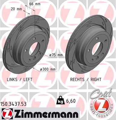 Zimmermann 150.3437.53 - Bremžu diski ps1.lv