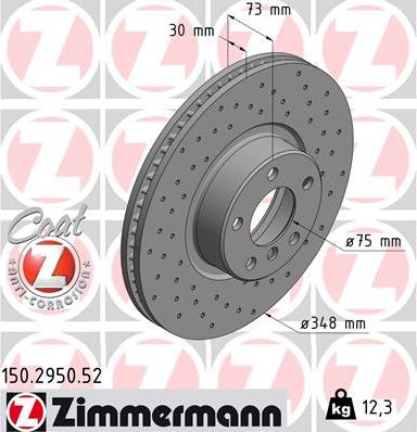 Zimmermann 150.2950.52 - Bremžu diski ps1.lv