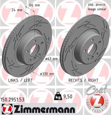 Zimmermann 150.2951.53 - Bremžu diski ps1.lv