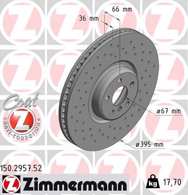 Zimmermann 150.2957.52 - Bremžu diski ps1.lv