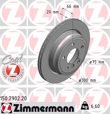 Zimmermann 150.2902.20 - Bremžu diski ps1.lv