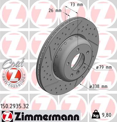 Zimmermann 150.2935.32 - Bremžu diski ps1.lv