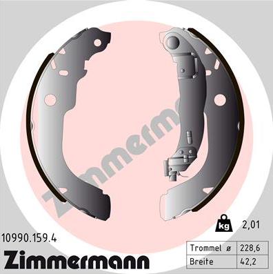 Zimmermann 10990.159.4 - Bremžu loku komplekts ps1.lv