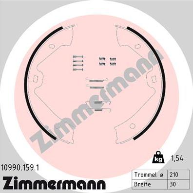 Zimmermann 10990.159.1 - Bremžu loku kompl., Stāvbremze ps1.lv