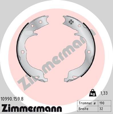 Zimmermann 10990.159.8 - Bremžu loku kompl., Stāvbremze ps1.lv