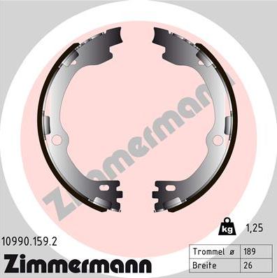 Zimmermann 10990.159.2 - Bremžu loku kompl., Stāvbremze ps1.lv