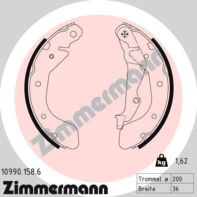 Zimmermann 10990.158.6 - Bremžu loku komplekts ps1.lv