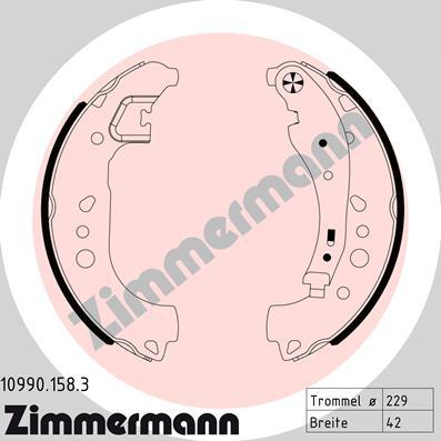 Zimmermann 10990.158.3 - Bremžu loku komplekts ps1.lv