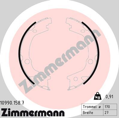 Zimmermann 10990.158.7 - Bremžu loku kompl., Stāvbremze ps1.lv