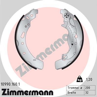 Zimmermann 10990.160.1 - Bremžu loku komplekts ps1.lv