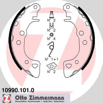 Zimmermann 10990.101.0 - Bremžu loku komplekts ps1.lv