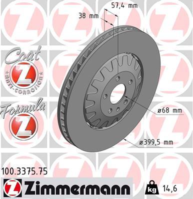 Zimmermann 100.3375.75 - Bremžu diski ps1.lv