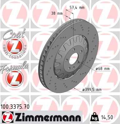 Zimmermann 100.3375.70 - Bremžu diski ps1.lv