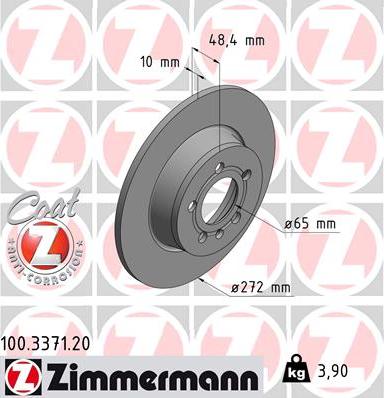 Zimmermann 100.3371.20 - Bremžu diski ps1.lv