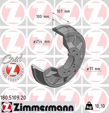 Zimmermann 180.5109.20 - Bremžu trumulis ps1.lv