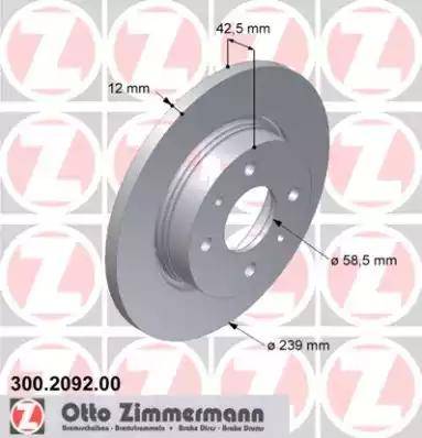Zimmermann 300.2092.00 - Bremžu diski ps1.lv