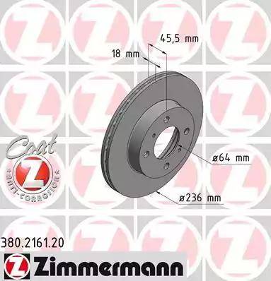 Zimmermann 380.2161.20 - Bremžu diski ps1.lv