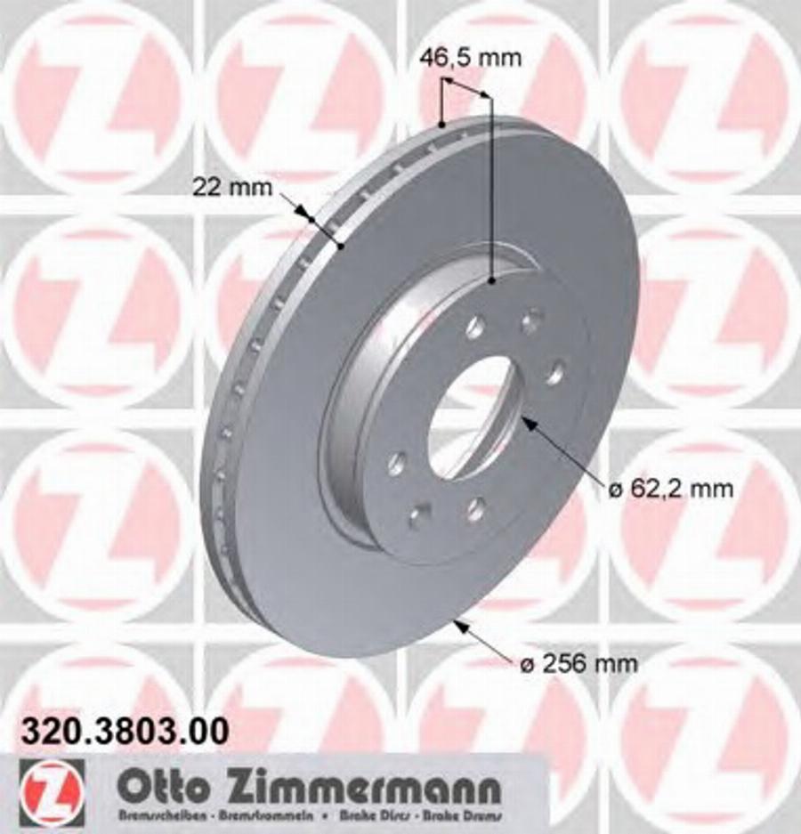 Zimmermann 320.3803.00 - Bremžu diski ps1.lv