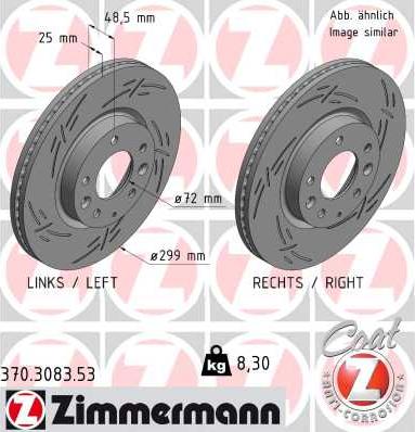 Zimmermann 370.3083.53 - Bremžu diski ps1.lv