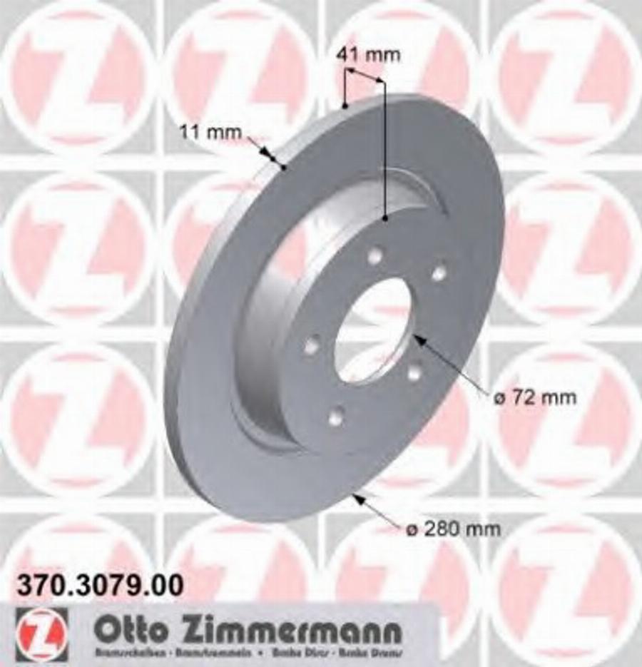 Zimmermann 370.3079.00 - Bremžu diski ps1.lv