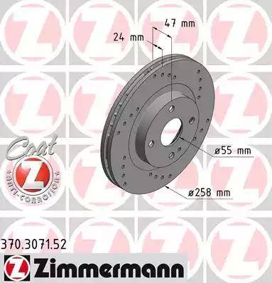 Zimmermann 370.3071.52 - Bremžu diski ps1.lv