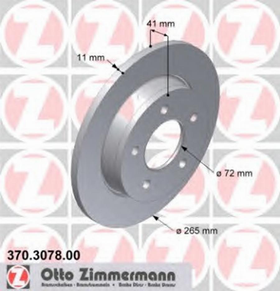 Zimmermann 370.3078.00 - Bremžu diski ps1.lv