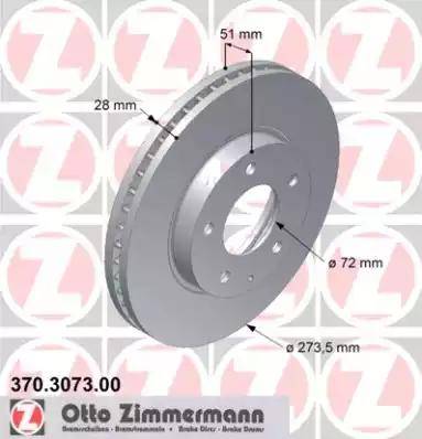 Zimmermann 370.3073.00 - Bremžu diski ps1.lv